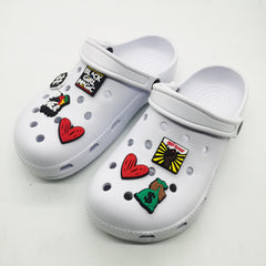 7PCS Set Shoe Charms For Clogs Sandals US Dollars Pattern Pins For Outdoor Holes