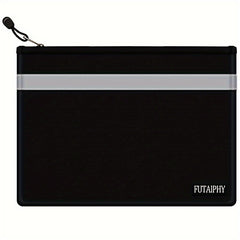 Fireproof Document Bag 34x25 Waterproof Holder Zipper Reflective Strip