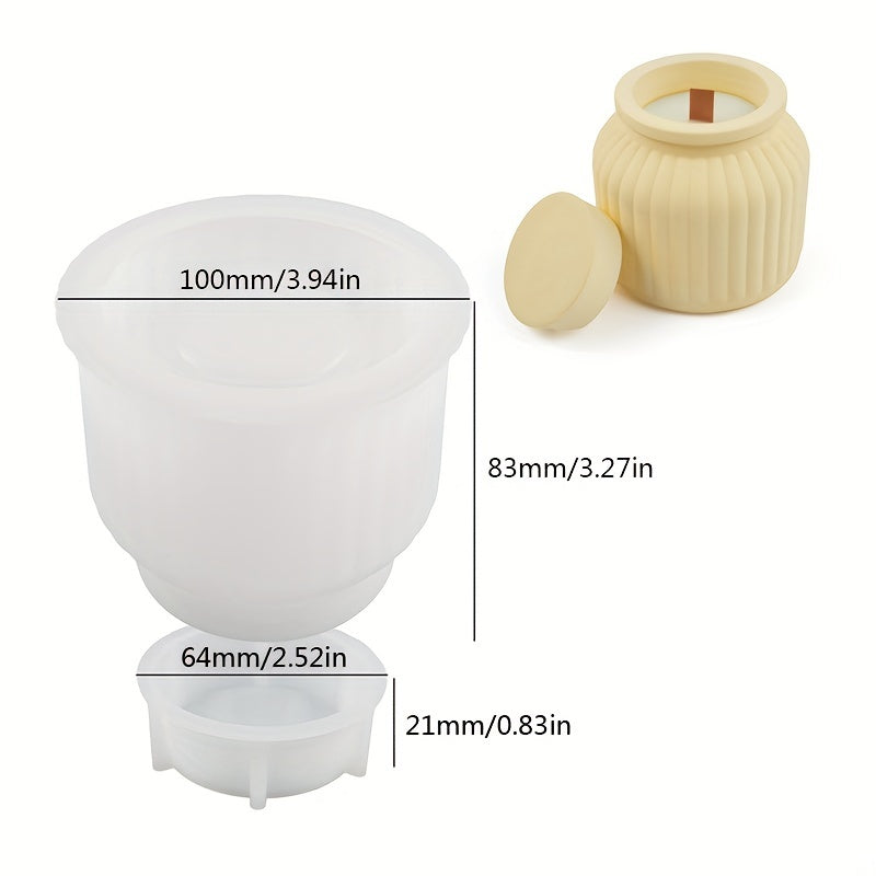 Cement Cup Jar Silicone Mold Plaster Candle Cup Decor