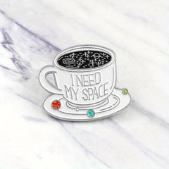 Solar System Coffee Enamel Pin Cup Backpack