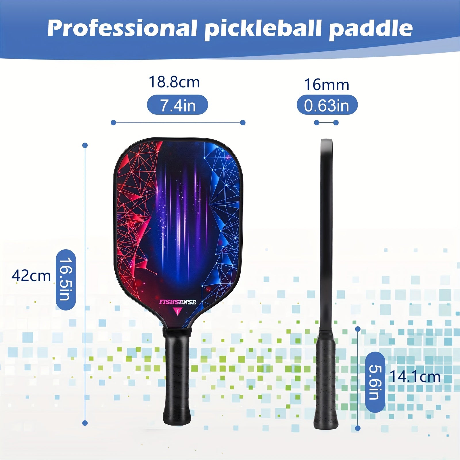 Carbon Fiber Pickleball Paddles Set of 2 Lightweight Rackets