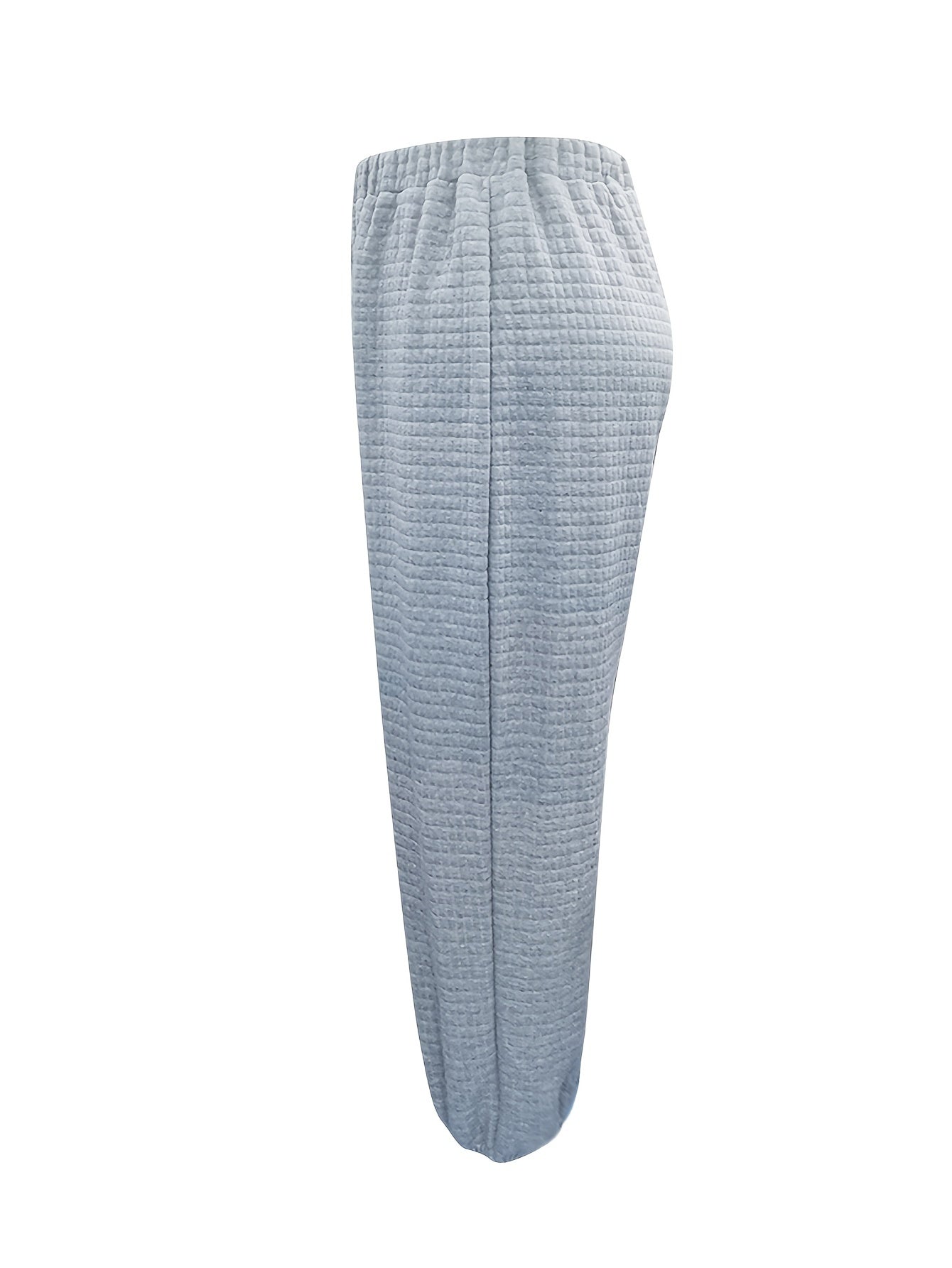  High Rise Jogger Trousers Elastic Waist Solid Women's Casual Pants
