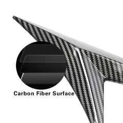 2pcs Carbon Fiber Pattern Shark Fin Spoiler Wings for Car Styling