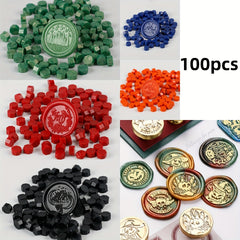 100pcs Octagonal Wax Pellets Seal Stamp Wax Beads for Embellishment