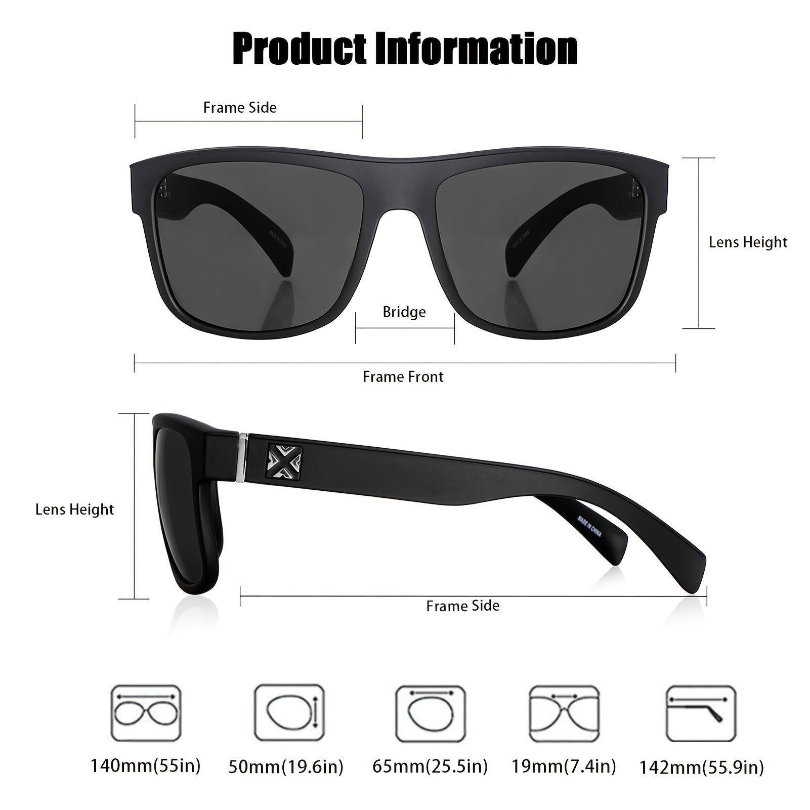 MAXJULI Polarized Sunglasses TR90 Frame Driving Fishing Cycling