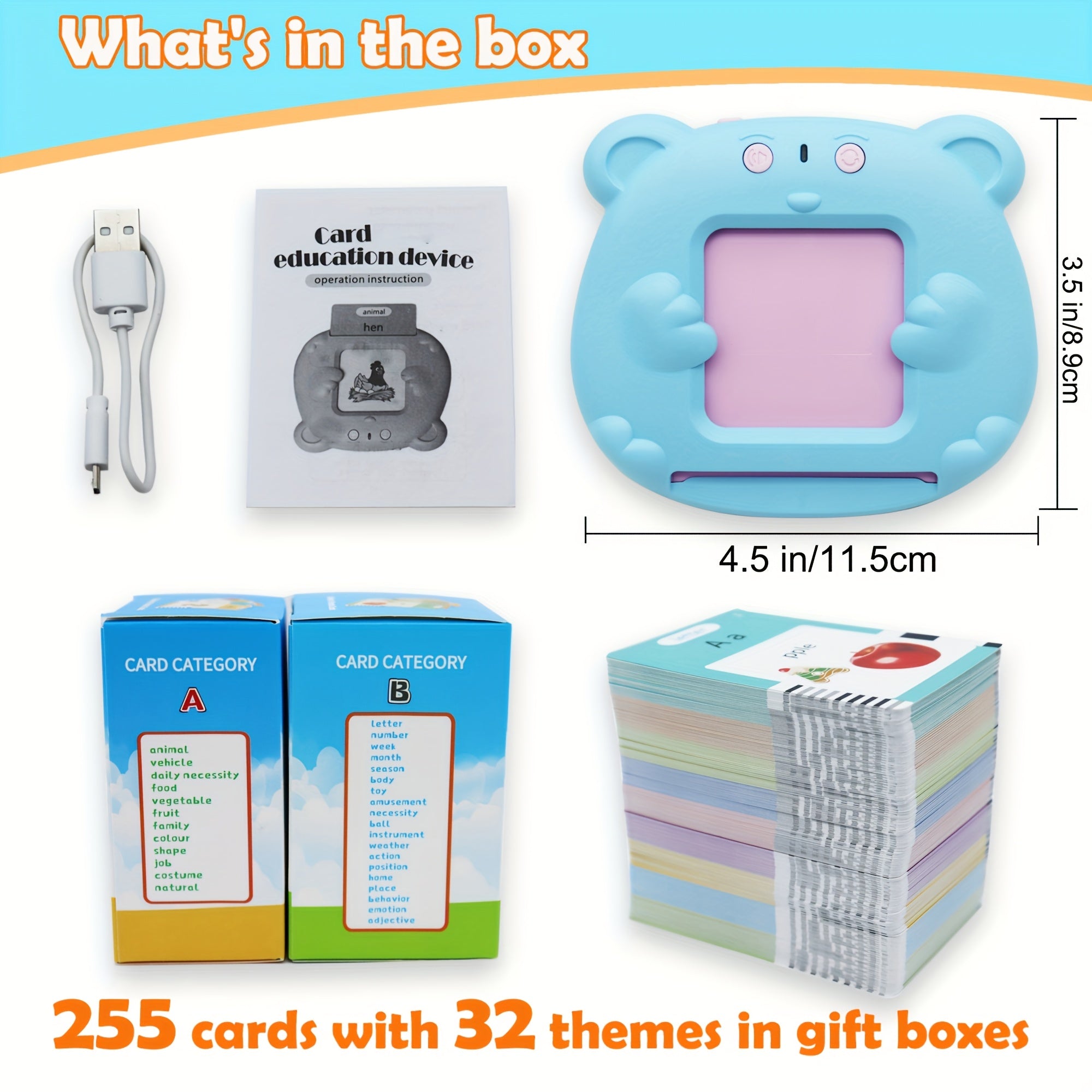 Mayaphilos Bilingual Talking Flash Cards for Kids