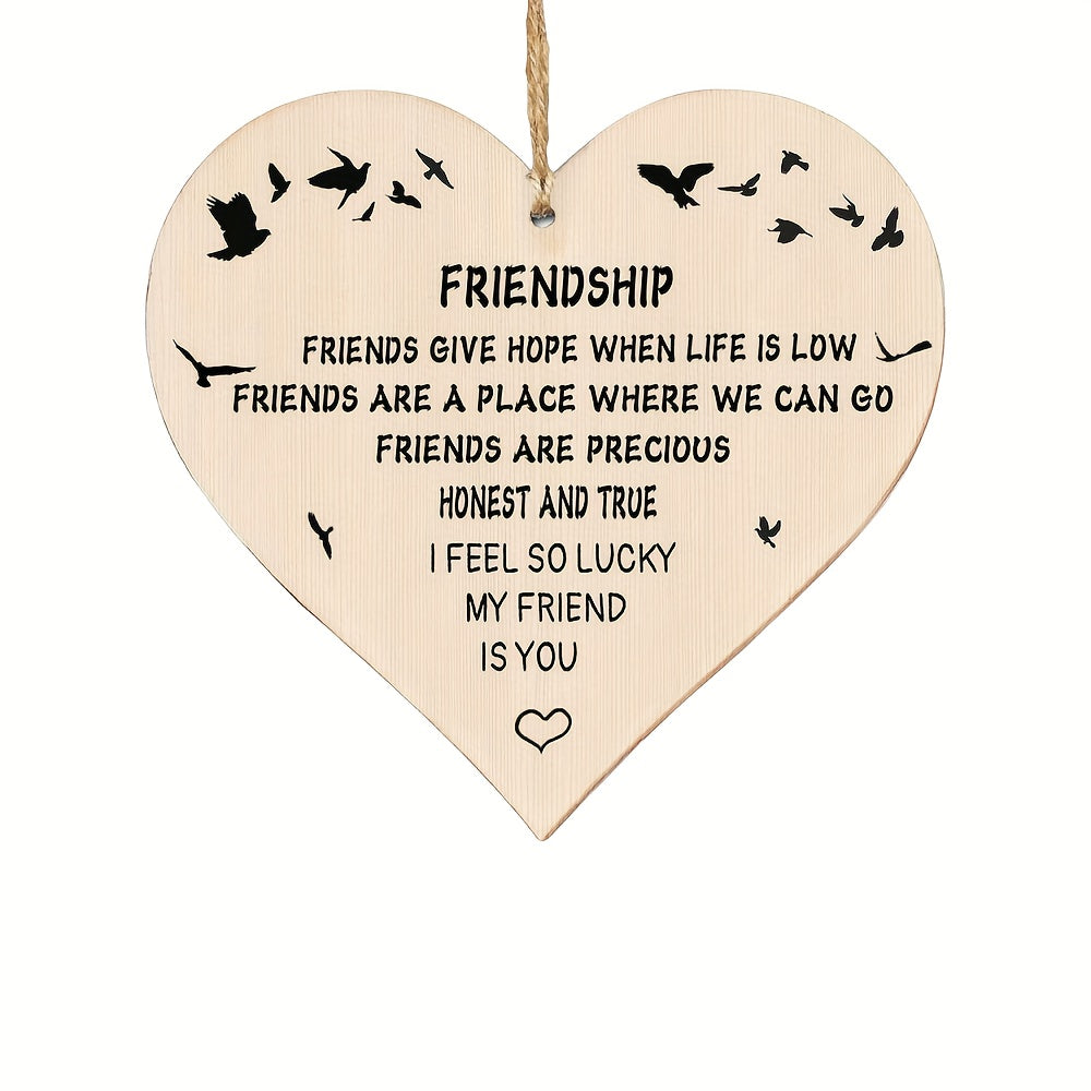 Funny Friendship Wooden Door Pendant - Christmas Gift