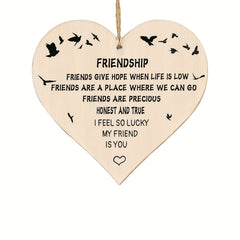 Funny Friendship Wooden Door Pendant - Christmas Gift