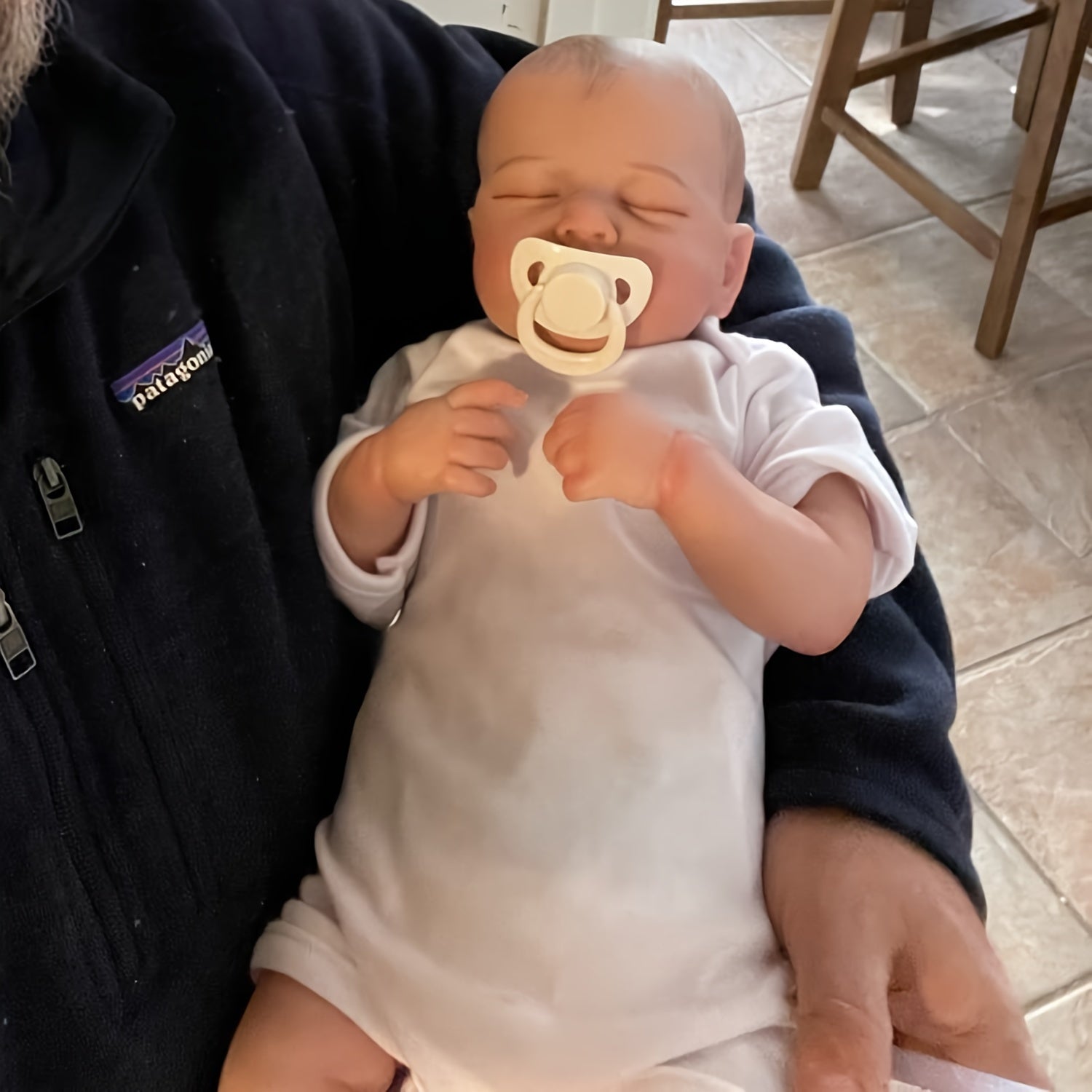 Realistic Rebirth Doll Sleep Boy 55cm Soft Vinyl Neonatal Doll