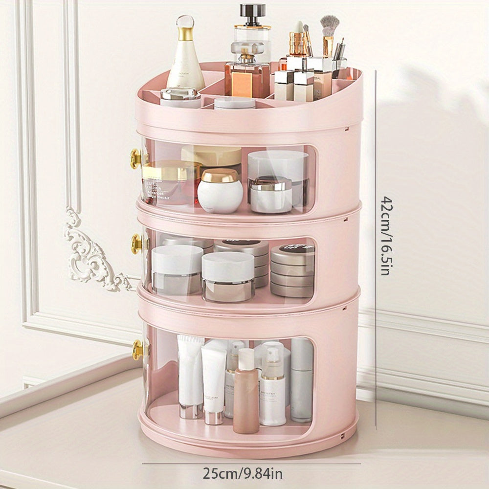 Flip Style Cosmetic Storage Box for Dressing Table and Household Organization