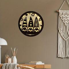 Cross Border Children's Room LED Creative Lamp Wooden Hanging Sign