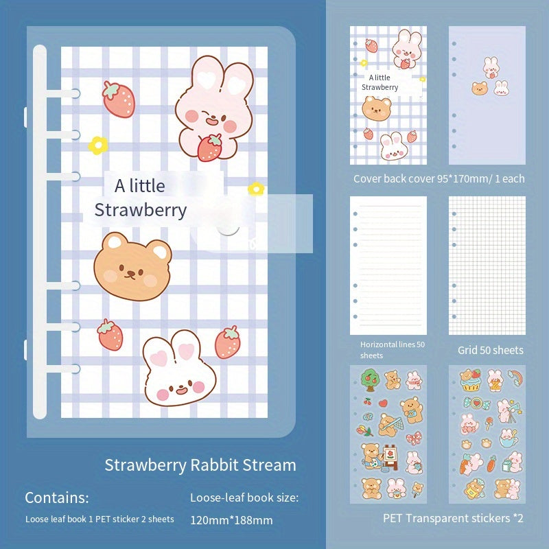 Girl Loose Leaf Diary Set Detachable Notebook