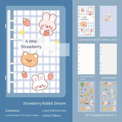Girl Loose Leaf Diary Set Detachable Notebook