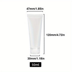 2pcs 20ml 100ml Clear Plastic Soft Tubes for Cosmetics Travel Essential