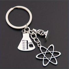 Chemistry Series Keychain Metal Key Ring Purse Handbag Car Charm Phone Pendant