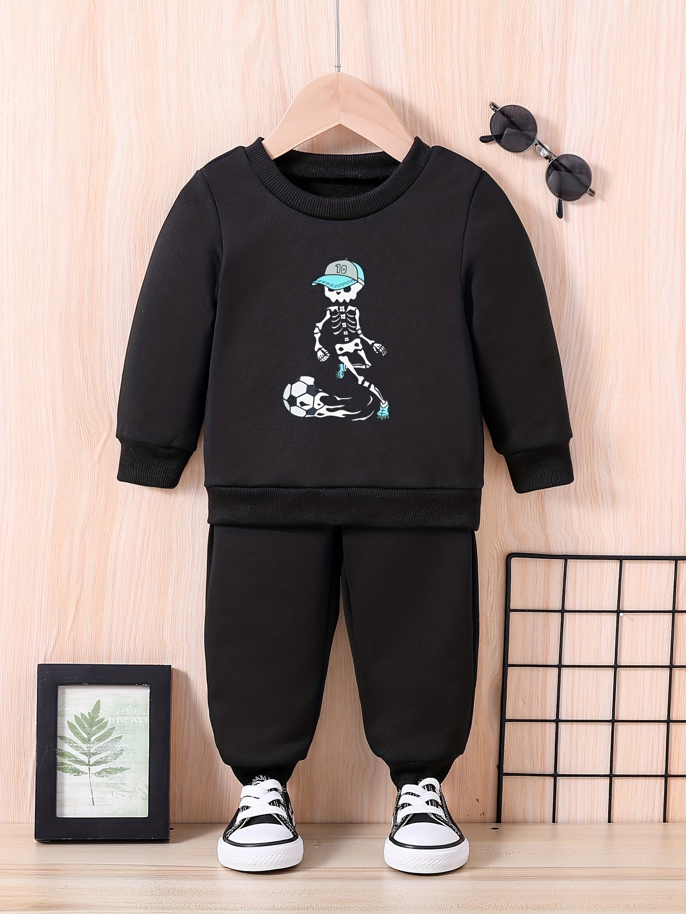 Baby & Football Player Print Outfit Set