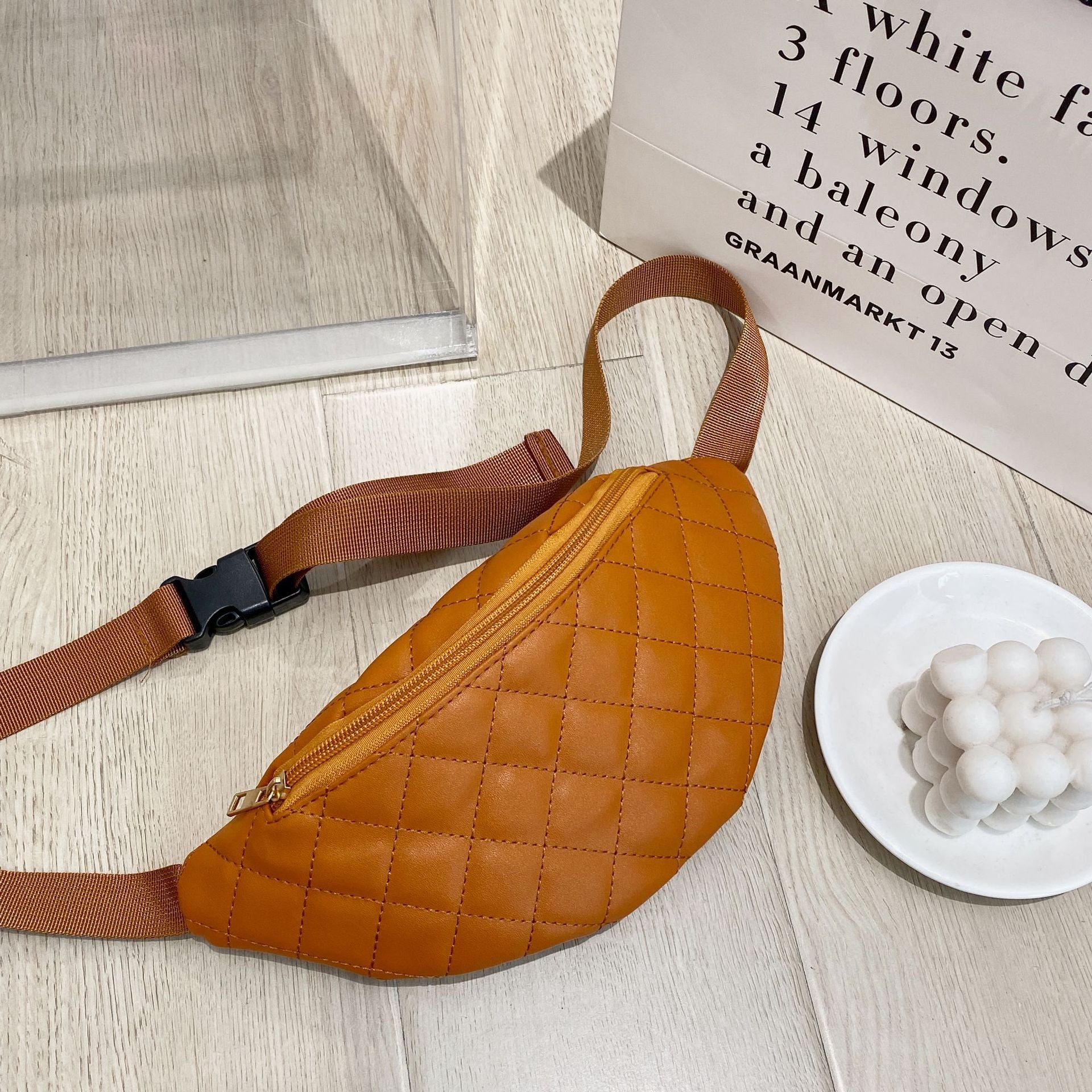 Women's PU Leather Waist Bag Casual Chest Bag