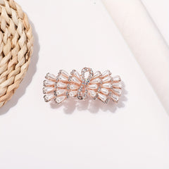 Faux Pearl Rhinestone Bow Hair Clip for Women Girls