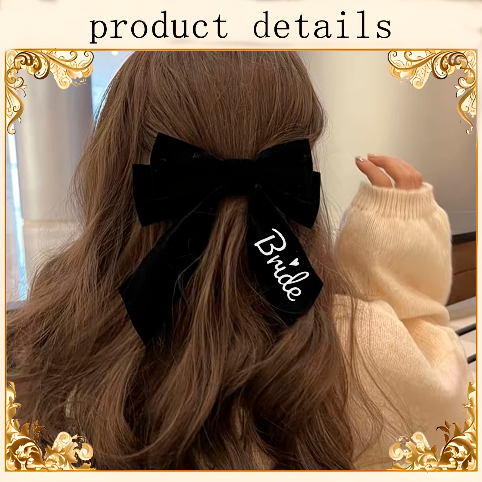 Wedding Bow Hair Accessory for Bridal Party Events