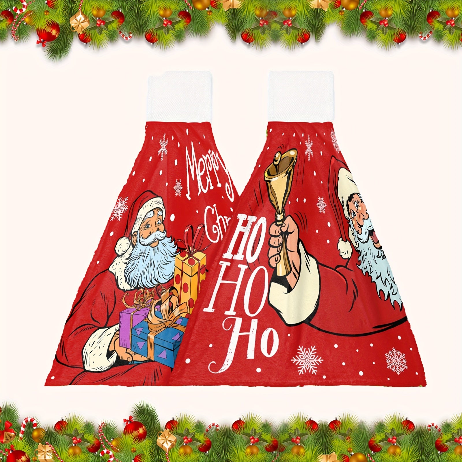 Christmas Santa Fingertip Towel Soft Absorbent Dish Cloth