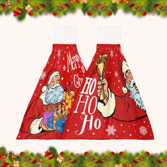 Christmas Santa Fingertip Towel Soft Absorbent Dish Cloth