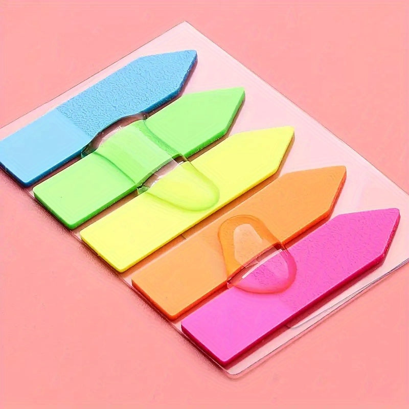 Fluorescent Five Pointed & Flat Transparent Stickers - Index Stickers