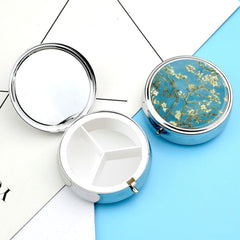 Polygala Pill Box 3 Compartment Portable Medicine Organizer Travel Pill Case