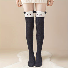 Cute Cartoon Animal Fuzzy Socks & Warm Over The Knee Socks