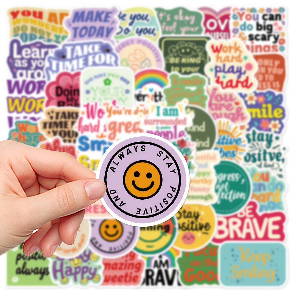 50 Motivational Stickers Positive Affirmation Self Adhesive Decoration