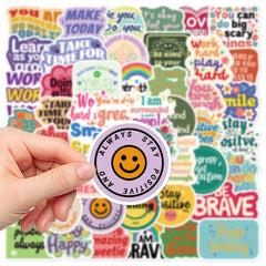 50 Motivational Stickers Positive Affirmation Self Adhesive Decoration