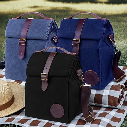 Insulated Lunch Bag Waterproof Ice Backpack Square Shape Polyester