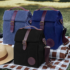 Insulated Lunch Bag Waterproof Ice Backpack Square Shape Polyester