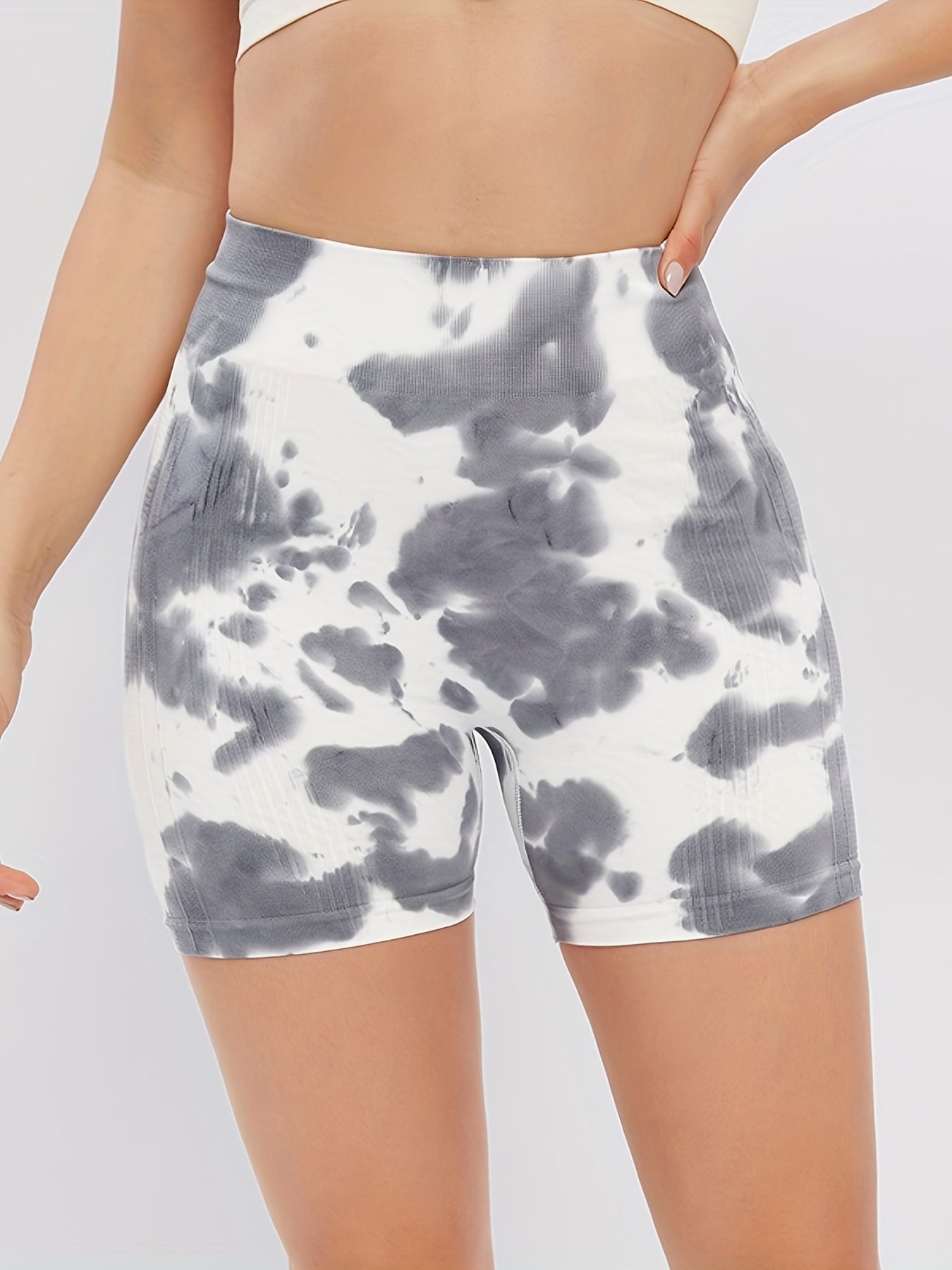 Tie Dye Yoga Shorts High Waist Butt Lift Activewear