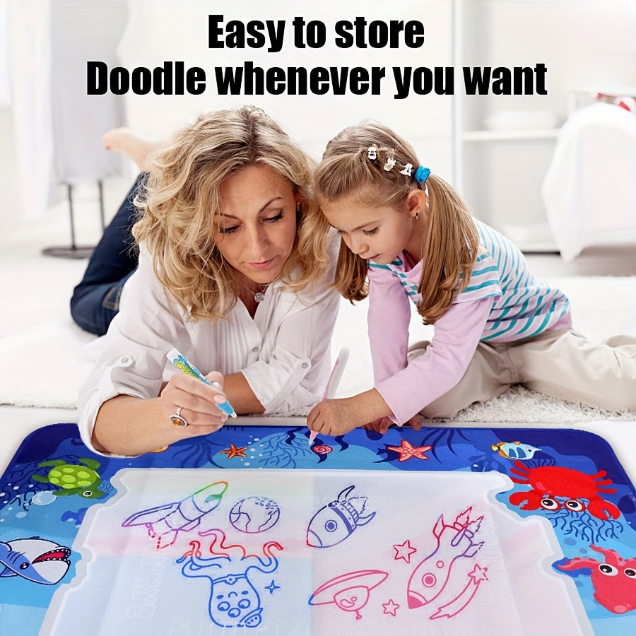 Reusable Magic Doodle Mat for Kids Washable Water Drawing Canvas Educational Toy