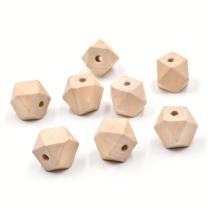 30pcs 10pcs DIY Octagonal Wood Jewelry Accessories 10 25mm Octagonal Beads