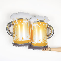 4pcs Beer Mug Balloons Party Decorations for Men