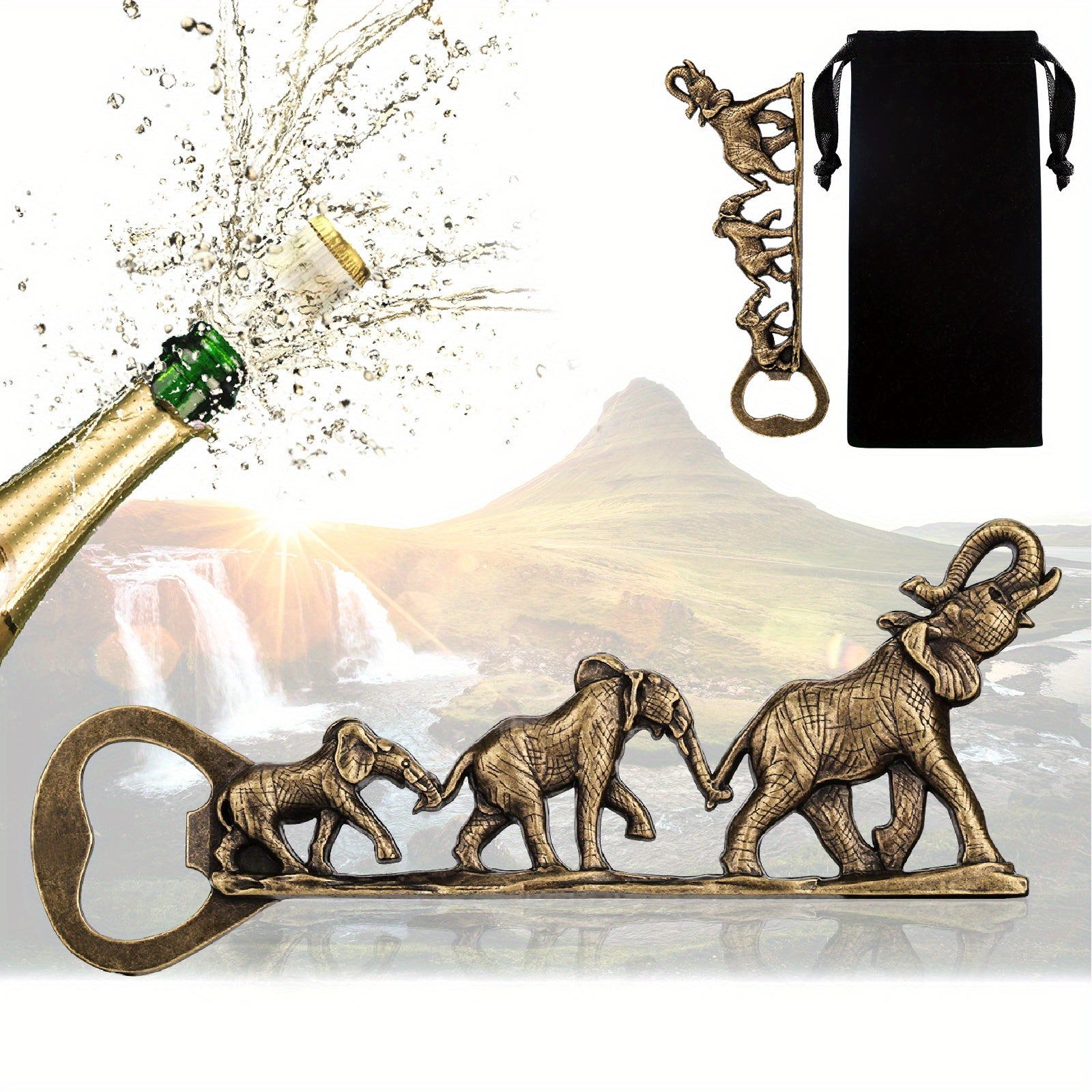 Elephant Bottle Opener for Men & Women - Unique Gift for Birthday or Christmas