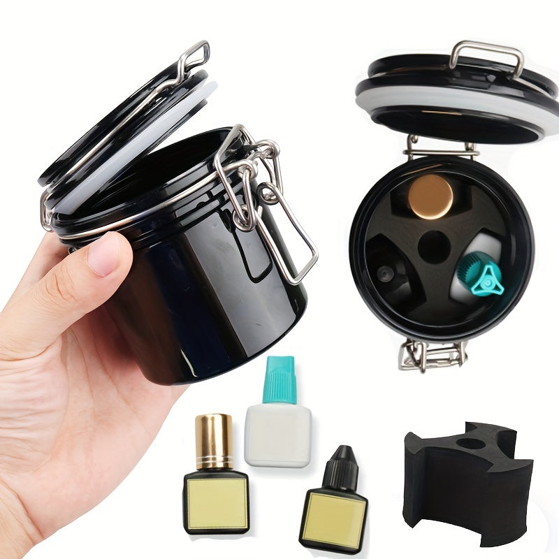 Airtight Sealed Lash Glue Holder Tank Jar Adhesive
