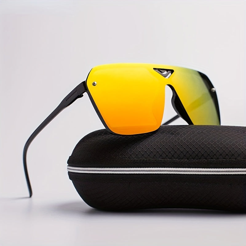 Photochromic One-piece Sunglasses for Women Men Drivers Outdoor UV400 Sun Shades