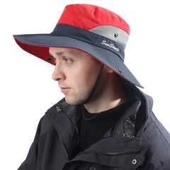 UV Protection Sun Hat with Wide Brim and Ponytail Hole