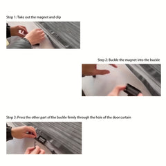 Magnetic Screen Door Easy Install Heavy Duty Mesh Keep Bugs Out