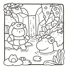 Little Hug Coloring Book 24 Pages Relaxing Stress Relief Activity for Adults