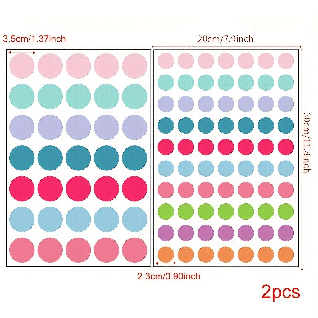 2pcs Cartoon Dot Wall Stickers Self-adhesive Living Room Bedroom Decor