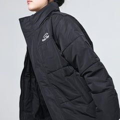 Women's Letter Print Puffer Jacket Windproof Down Winter Coat
