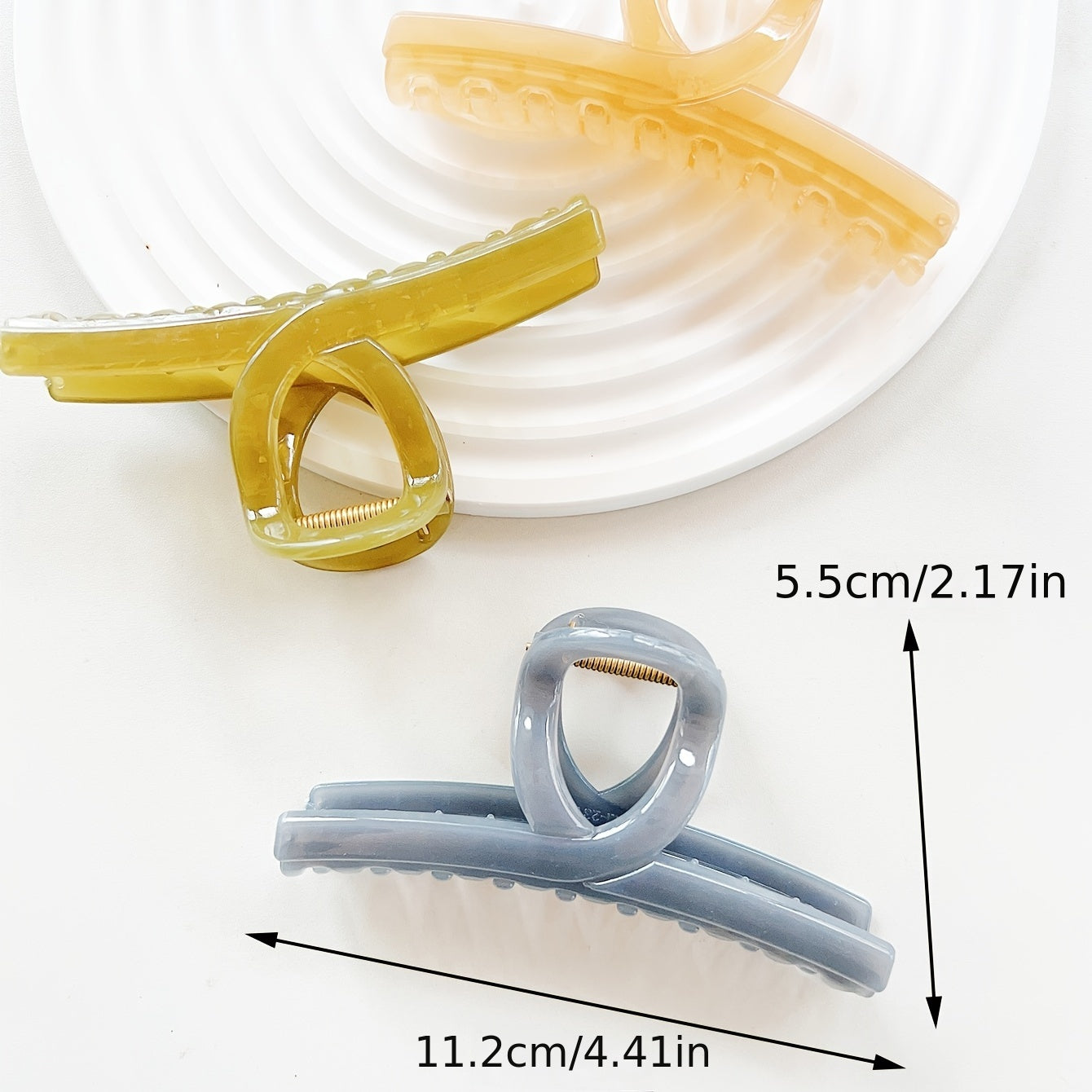 3pcs Oversize Minimalist Hair Claw Clips for Thick Thin Hair