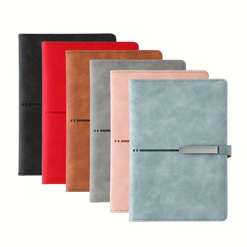 A5 PU Leather Notebook with Dual Clasp & Pen Holder