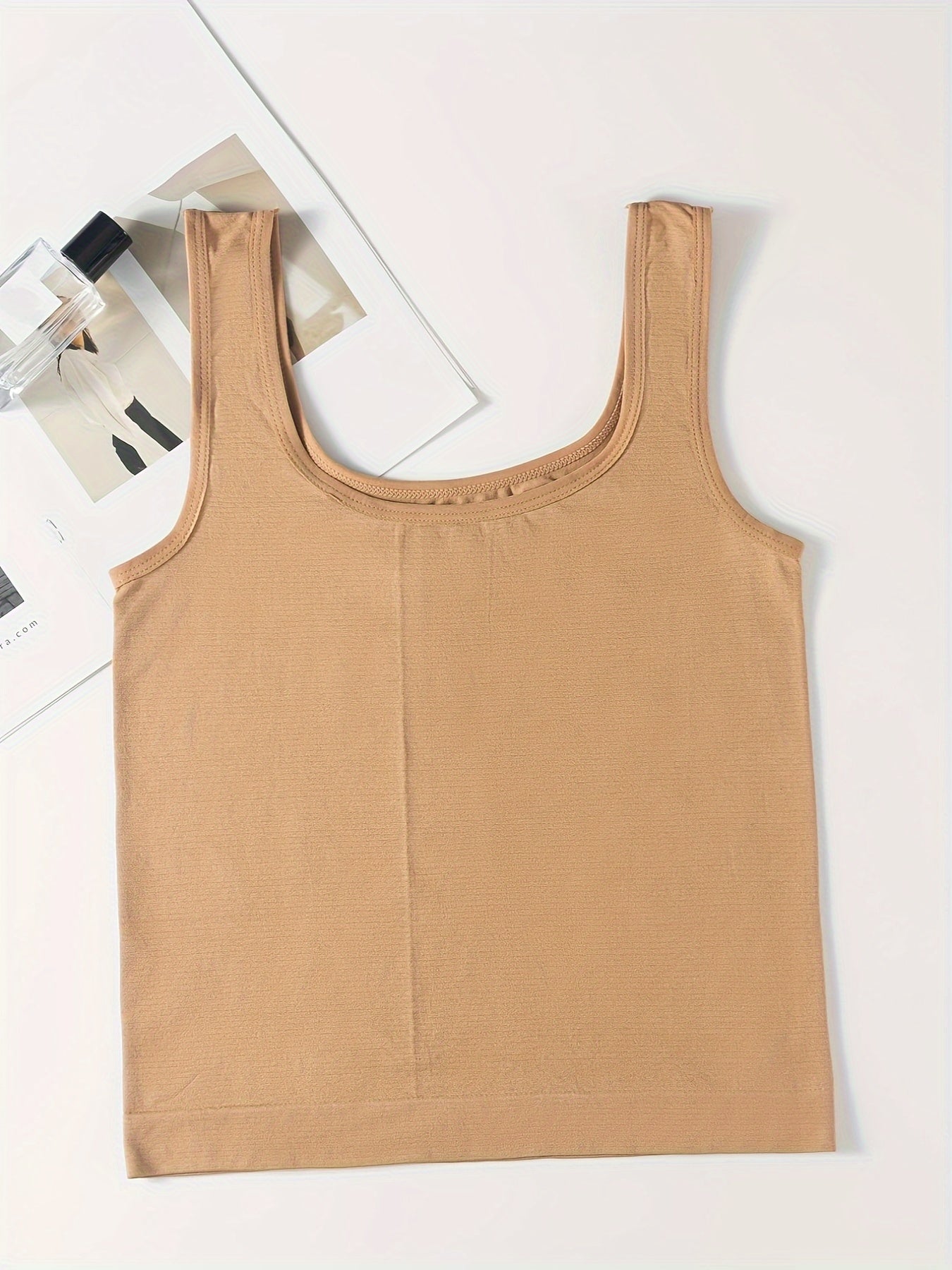 3pcs Solid Tank Tops Sleeveless Comfy Top Women's Lingerie