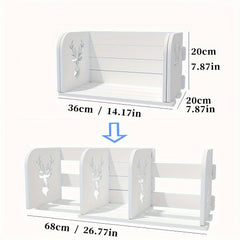 Plastic Retractable Bookshelf Adjustable Book Display Holder