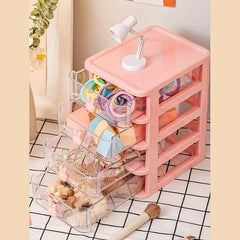 1pc Rabbit Handle Storage Box College Style Desktop Storage Box Teenager Gift