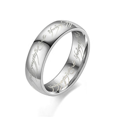 Men's Engraved Stainless Steel Ring Wedding Band